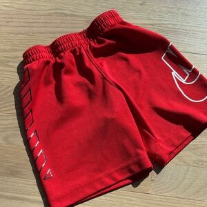 Kids Size 5 - NIKE - Red Athletic Shorts with Logo